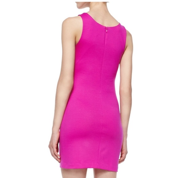 Amanda Uprichard Colorblock Peek-A-Boo Scuba Dress Two-Tone Blue - Picture 5 of 5